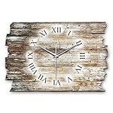 Feder Holz-Design Wanduhr