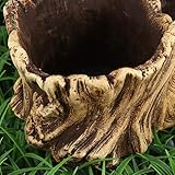 YARNOW Künstliche Treibholz Pflanzer Skulptur Harz Sukkulenten Pflanzer Rustikale Kaktus Behälter Blumentopf Treibholz Stamm Stumpf Log Dekorative Pflanzer Topf