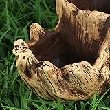 YARNOW Künstliche Treibholz Pflanzer Skulptur Harz Sukkulenten Pflanzer Rustikale Kaktus Behälter Blumentopf Treibholz Stamm Stumpf Log Dekorative Pflanzer Topf