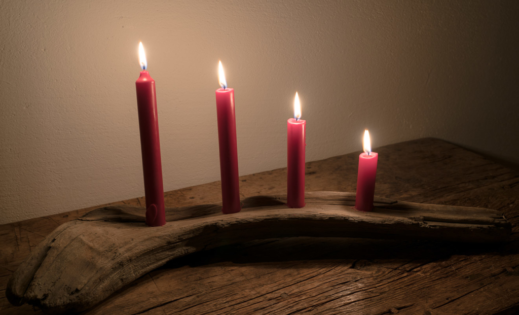 Kerzenständer aus Treibholz